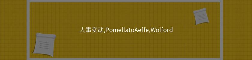 人事變動,PomellatoAeffe,Wolford